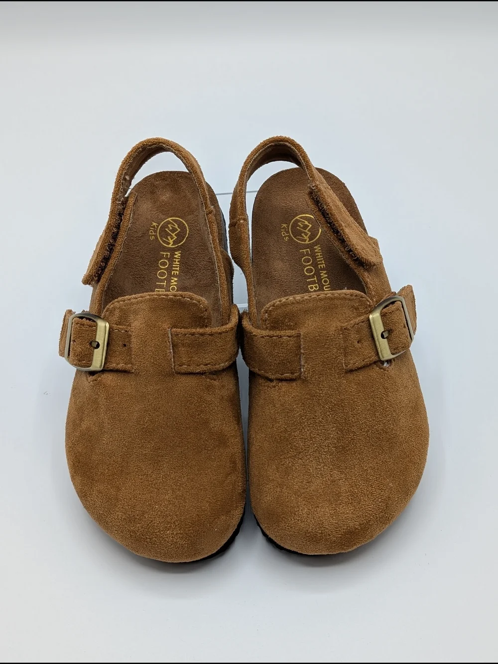 White Mountain Foodbed Shoes Little Kids 9 Suede Backstrap Clogs in Brown Benni